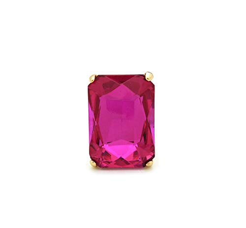 Colorful Stone Stretch Ring for Women (Fuchsia)