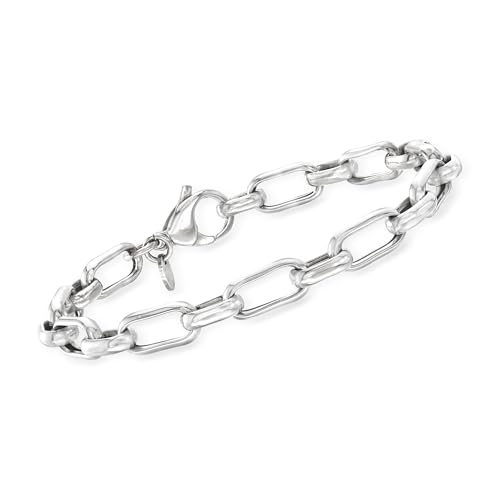 Ross-Simons Sterling Silver Paper Clip Link Bracelet
