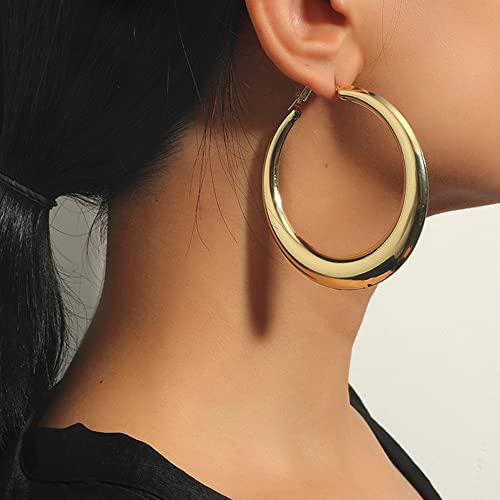 Bohemian Gold Hoop Circle Statement Earrings Set