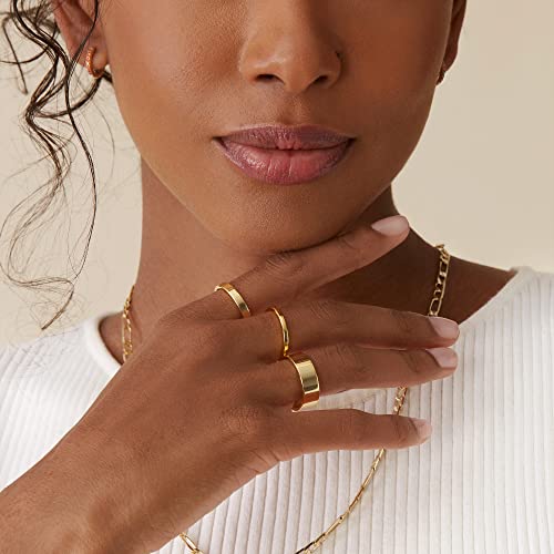 18K Gold Plated Stacking Rings Set for Women