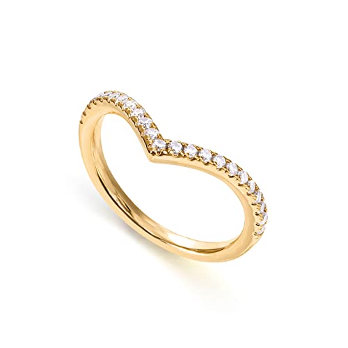 Yellow Plated Stacking Ring in Size 6