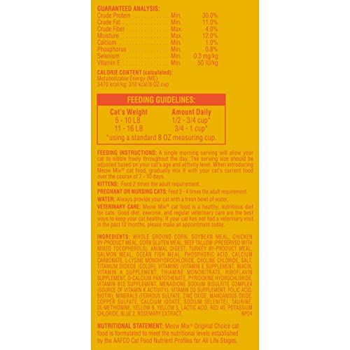 Meow Mix Original Choice Dry Cat Food, 6.3lbs