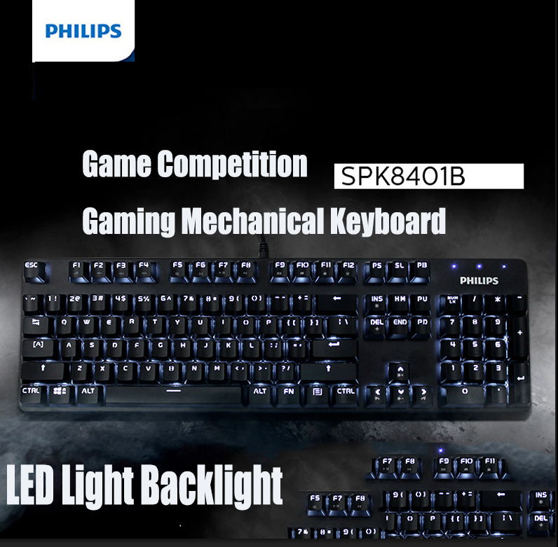 Philips SPK8401 USB Gaming Keyboard Mechanical LED