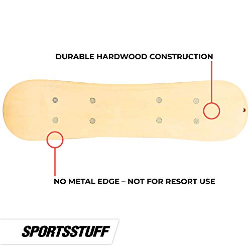 Sportsstuff Hardwood Snowboard, Perfect for Snowboarding Beginners
