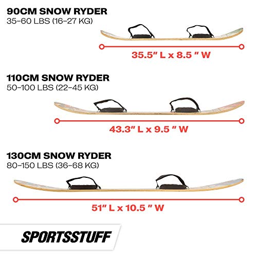 Sportsstuff Hardwood Snowboard, Perfect for Snowboarding Beginners
