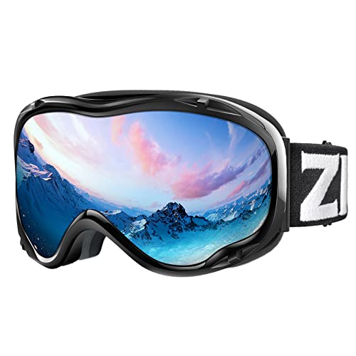 ZIONOR Lagopus Snow Goggles UV Protection Black/Silver