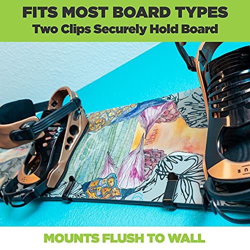 HBoard - Horizontal Snowboard Wall Mount - Black Steel