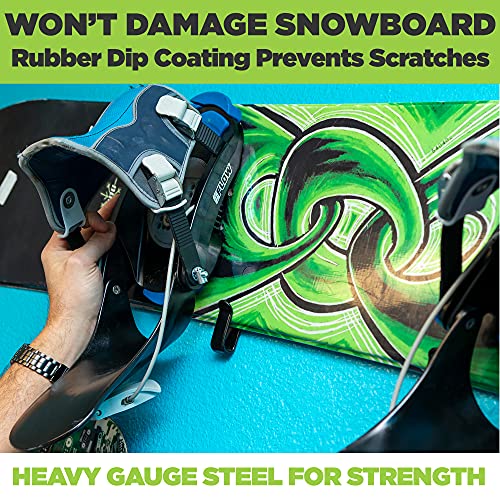 HBoard - Horizontal Snowboard Wall Mount - Black Steel
