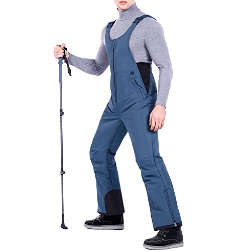 Men's Sportneer Snow Pants, Insulated Overalls, Navy XL