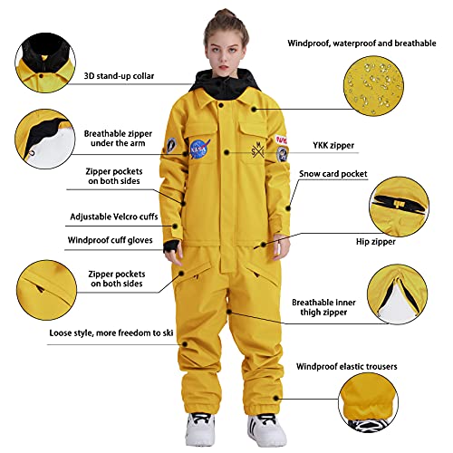 GSOU SNOW Ski One-Piece Snowsuits for Snowboarding