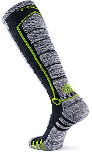 TSLA Winter Ski Socks, Compression, Warm - 2 Pairs