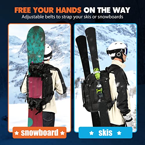 50L Hikenture Ski Boot Bag Backpack: Large Capacity