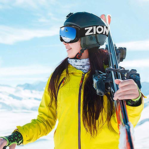 ZIONOR Lagopus Snow Goggles UV Protection Black/Silver