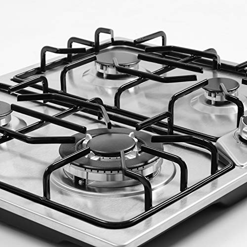 Stainless Steel Gas Cooktop with 4 Burners