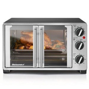 Elite Double French Door Toaster Oven, 1500W