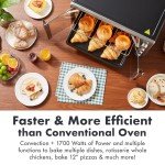 Elite Gourmet 45L Convection Toaster Oven with French Doors