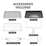 Elite Gourmet 45L Convection Toaster Oven with French Doors