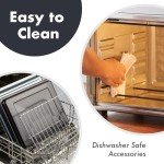 Elite Gourmet 45L Convection Toaster Oven with French Doors