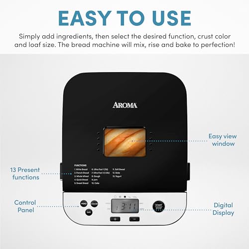 AROMA® 1.5lbs. Digital Bread Maker with Crust Customization