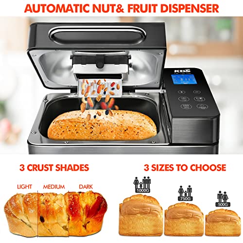 KBS 17-in-1 Bread Maker with Nut Dispenser