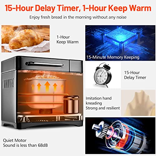 KBS 17-in-1 Bread Maker with Nut Dispenser