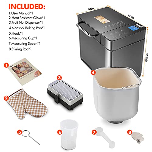 KBS 17-in-1 Bread Maker with Nut Dispenser