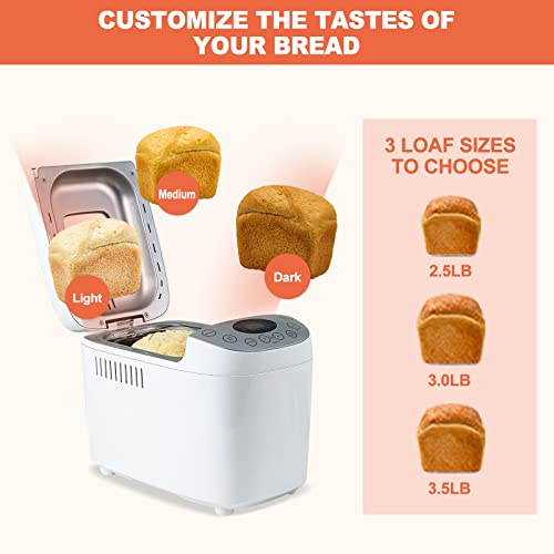 Patioer 3.5LB 15-in-1 Bread Maker Machine, Gluten-Free
