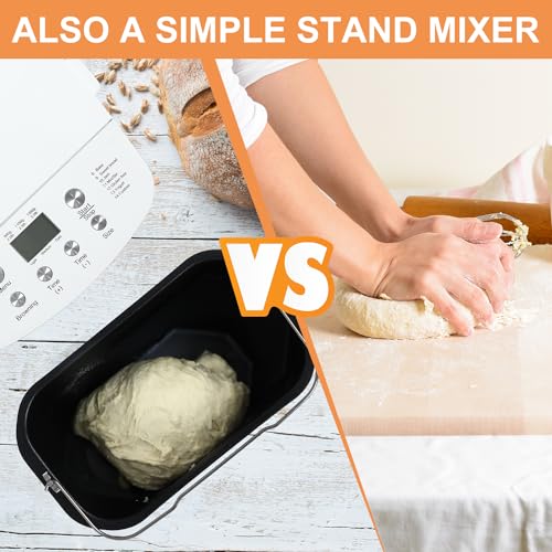 Patioer 14-in-1 Bread Maker Machine, White