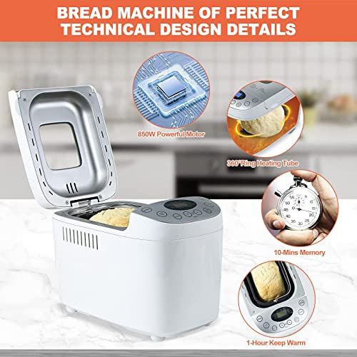 Patioer 3.5LB 15-in-1 Bread Maker Machine, Gluten-Free