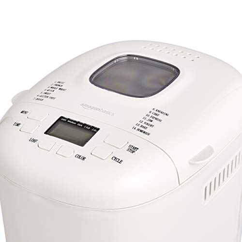 Amazon Basics Bread Maker, Non-Stick, 0.9 kg, White
