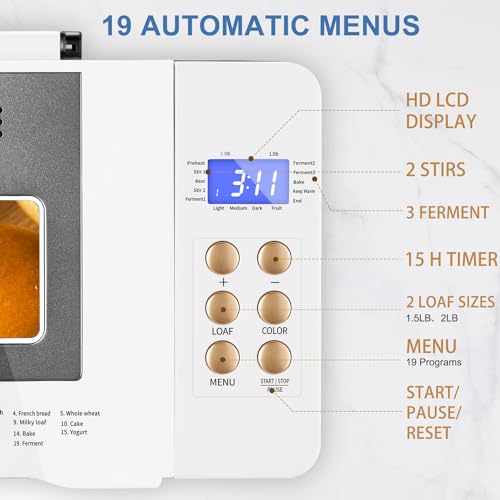 Smart Dual-Heater Bread Maker with Gluten-Free Setting