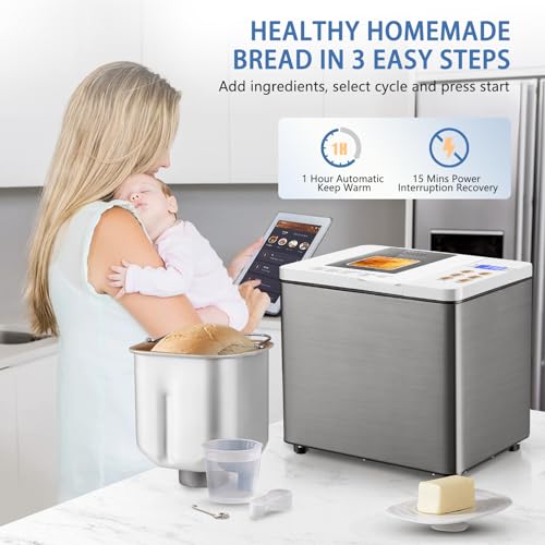 Smart Dual-Heater Bread Maker with Gluten-Free Setting