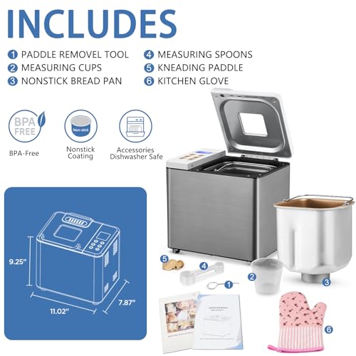 Smart Dual-Heater Bread Maker with Gluten-Free Setting