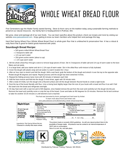3 lb. Hard Red Spring Whole Wheat Flour, Non-GMO