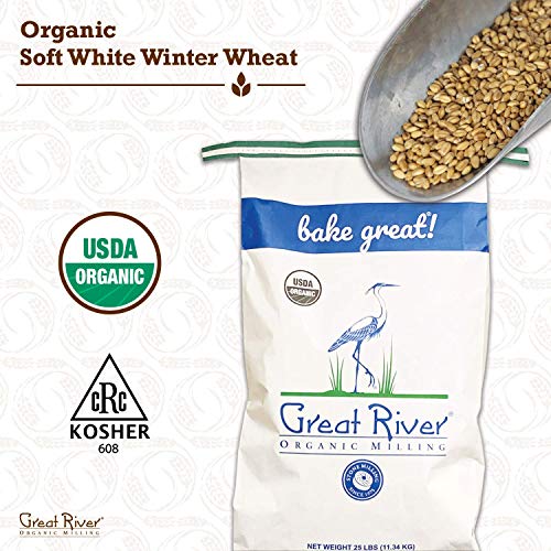 Organic Soft White Winter Wheat, Whole Grain, 25 lbs