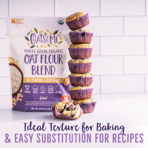 Organic Oat Flour Blend: Gluten-Free, Vegan, 2 lb