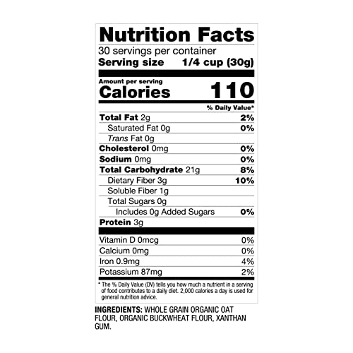 Organic Oat Flour Blend: Gluten-Free, Vegan, 2 lb