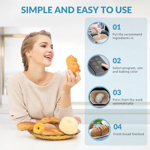 Premium Stainless Steel Bread Maker, 17-in-1, Gluten Free