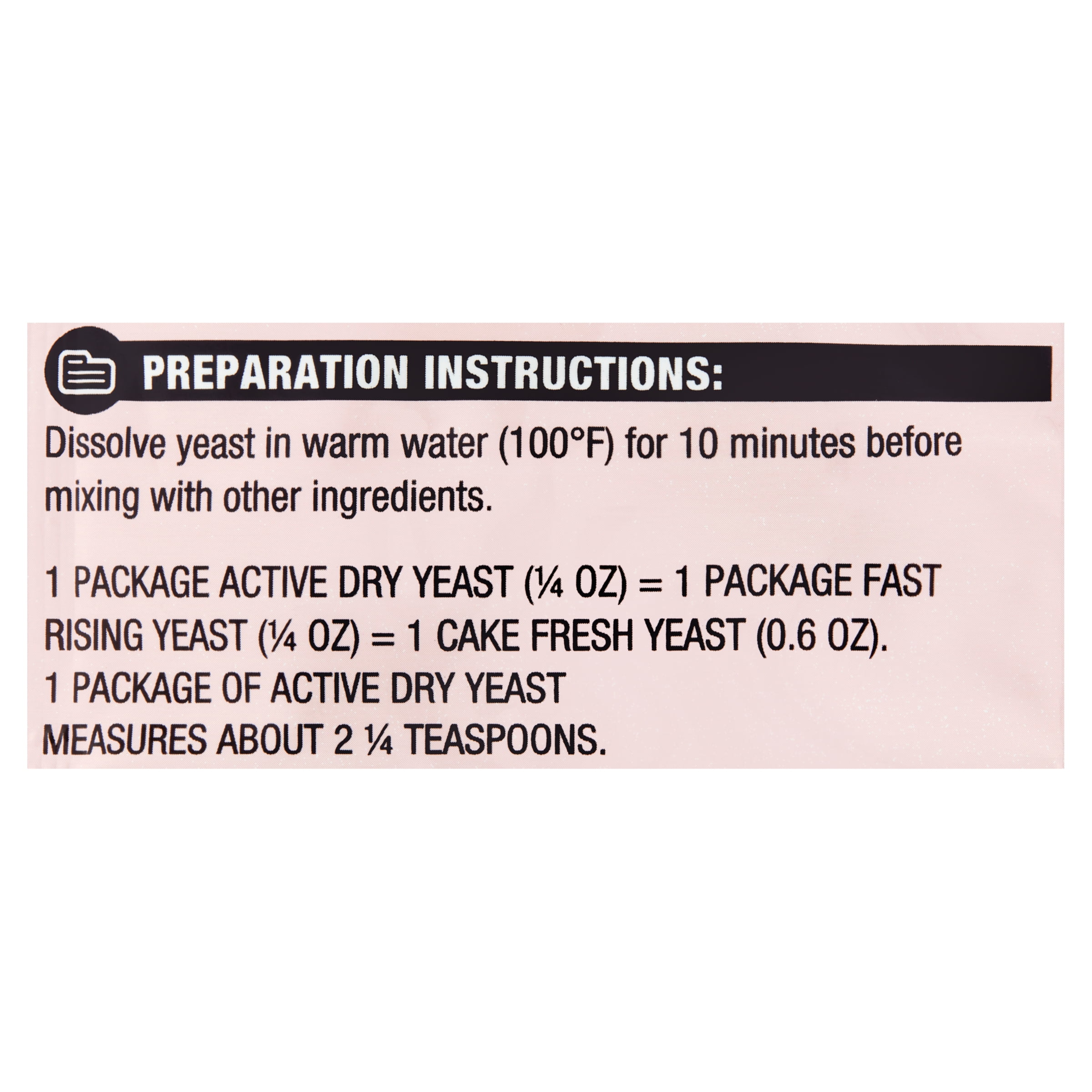 Great Value Active Dry Yeast, 0.25 oz, 3 Count