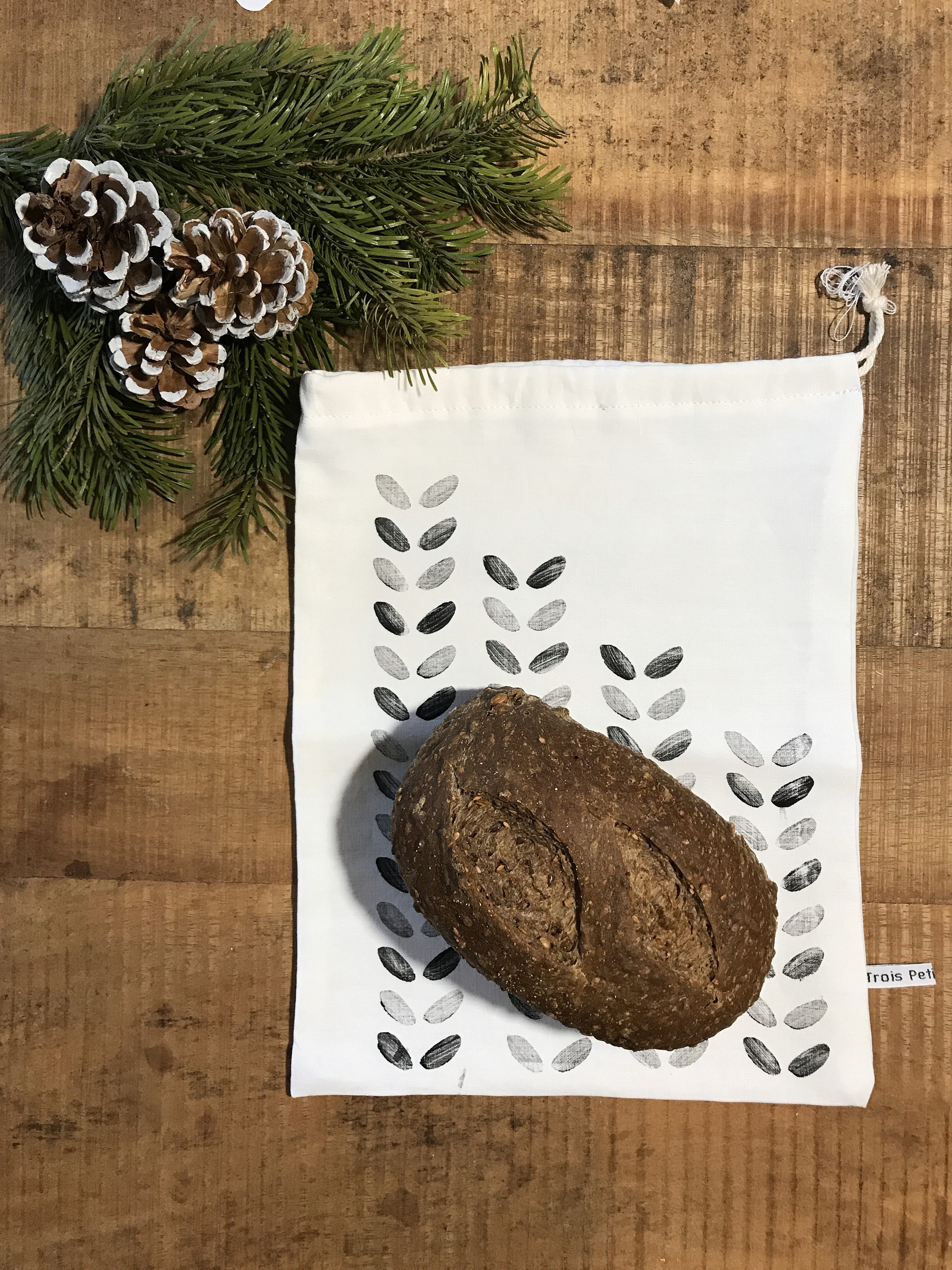 Linen bread bag