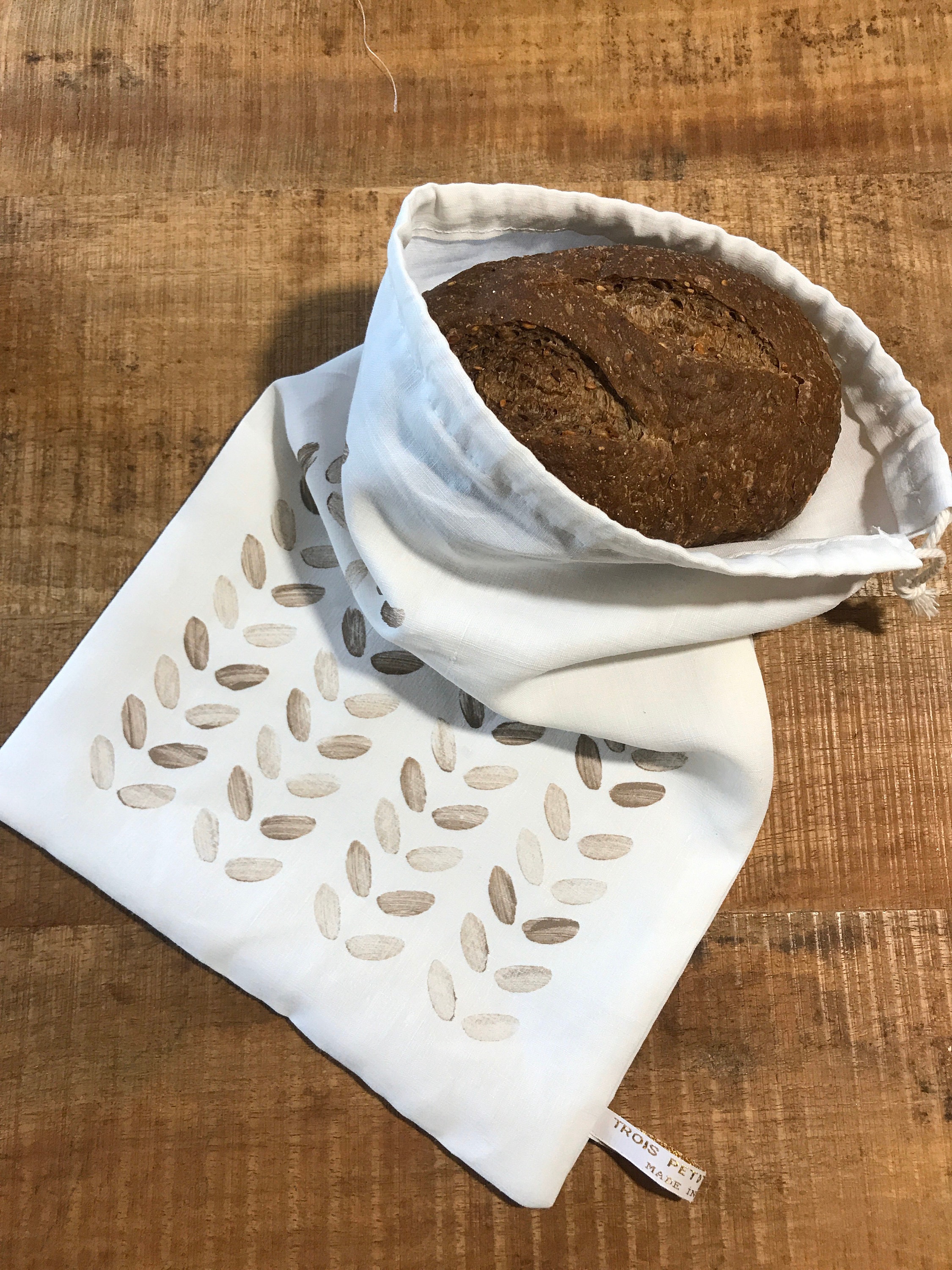 Linen bread bag