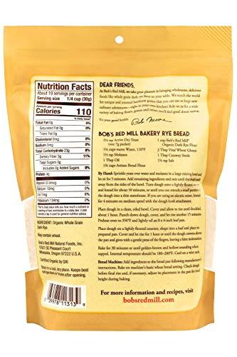 Organic Dark Rye Flour Twin Pack 40oz Bags