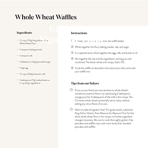 King Arthur White Whole Wheat Flour, 100% Whole Grain