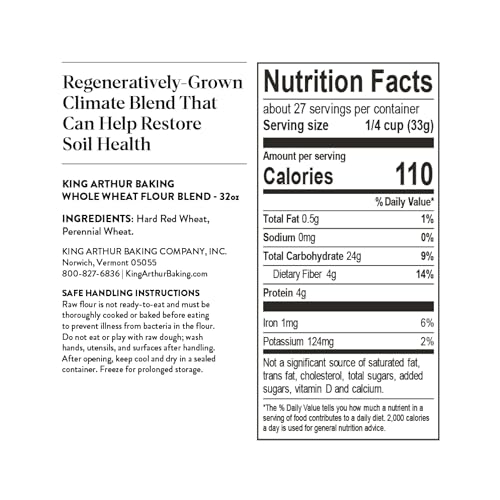 King Arthur Regeneratively-Grown Climate Blend Whole Wheat Flour