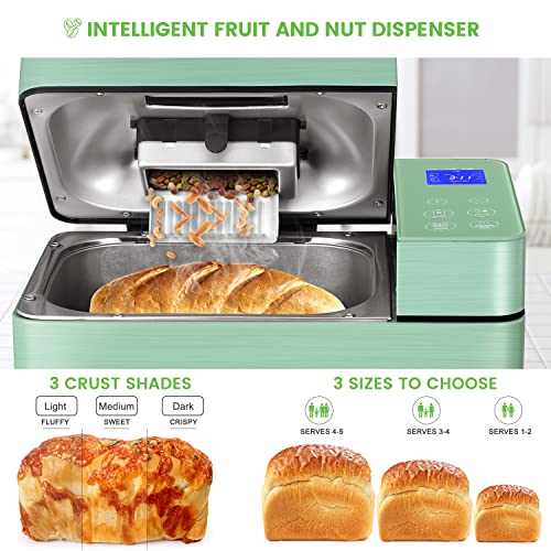 Ceramic Pan Bread Machine with Dual Heaters & More