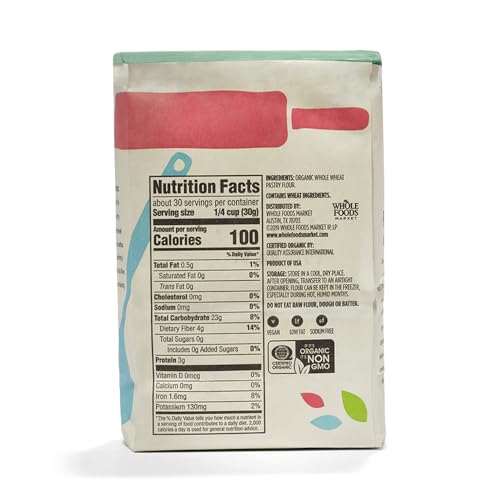 365 Whole Foods 100% Organic Whole Wheat Pastry Flour