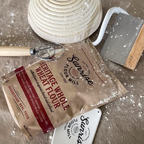 Sunrise Flour Mill Organic Heritage Whole Wheat Flour - 5 lbs | Milled & Shipped within 10 Days | Easier to Digest with Less Bloating | No Bleaching or Bromating | Zero Additives