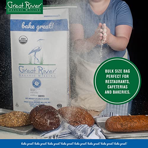 Organic Dark Rye Flour, Stone Ground, 25 lbs