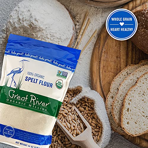 Organic Spelt Flour, 24 oz (Pack of 4)