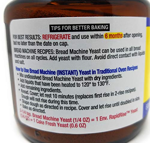 Fleischmann's Bread Machine Yeast, 2 Pack, 4 oz Jar